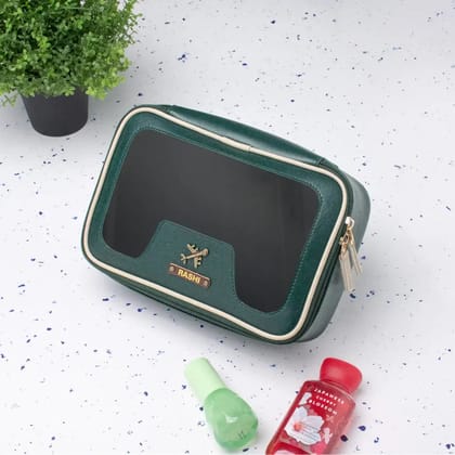 PERSONALISED VANITY CASE - GREEN-Green