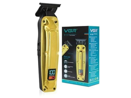 VGR V-904 Professional Hair Clipper with LED Display, Brushless motor (BLDC) Trimmer 250 min Runtime 5 Length Settings (Gold)