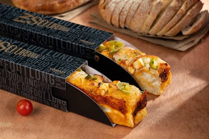 Sourdough Peri Peri Paneer Footlong Pizza.