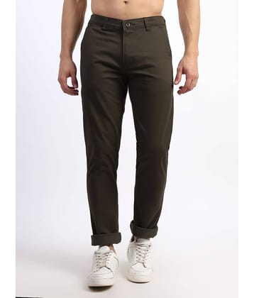 plounge Slim Flat Men's Chinos - Coffee ( Pack of 1 )