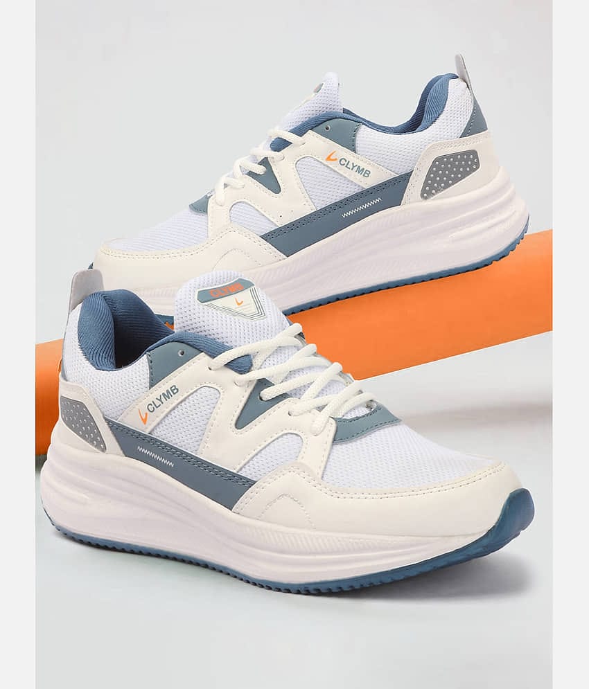 Clymb White Men's Sneakers