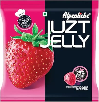 Alpenliebe Juzt Jelly, Strawberry Pouch, 148 g, 40 pc