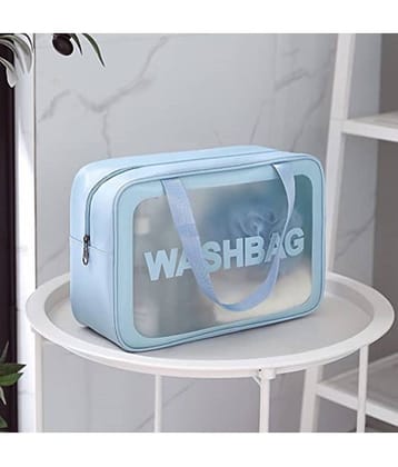 Saykhus Blue Travel Toiletries Organizer Cosmetic Makeup Pouch