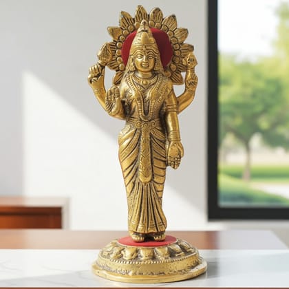 Aluminium Showpiece Standing Laxmi Ji, Height : 7.5 Inch (ASMAS482 L)