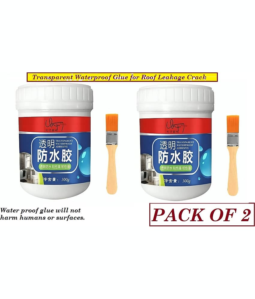 Transparent Waterproof Glue for Roof Leakage Crack Seal Agent Roof Water Leakage Solution Pack of 2