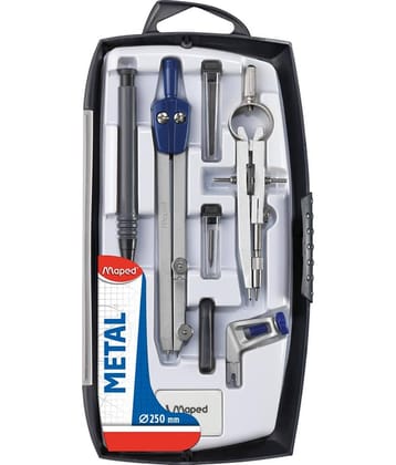 Maped Leg Compass Set| Metal Compass Box|Die Casted Compass | Heavy Duty Compass Box | Smart Compass Box