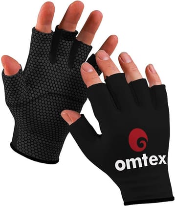 Omtex Black Wicket Keeping Gloves ( 1 Pair )