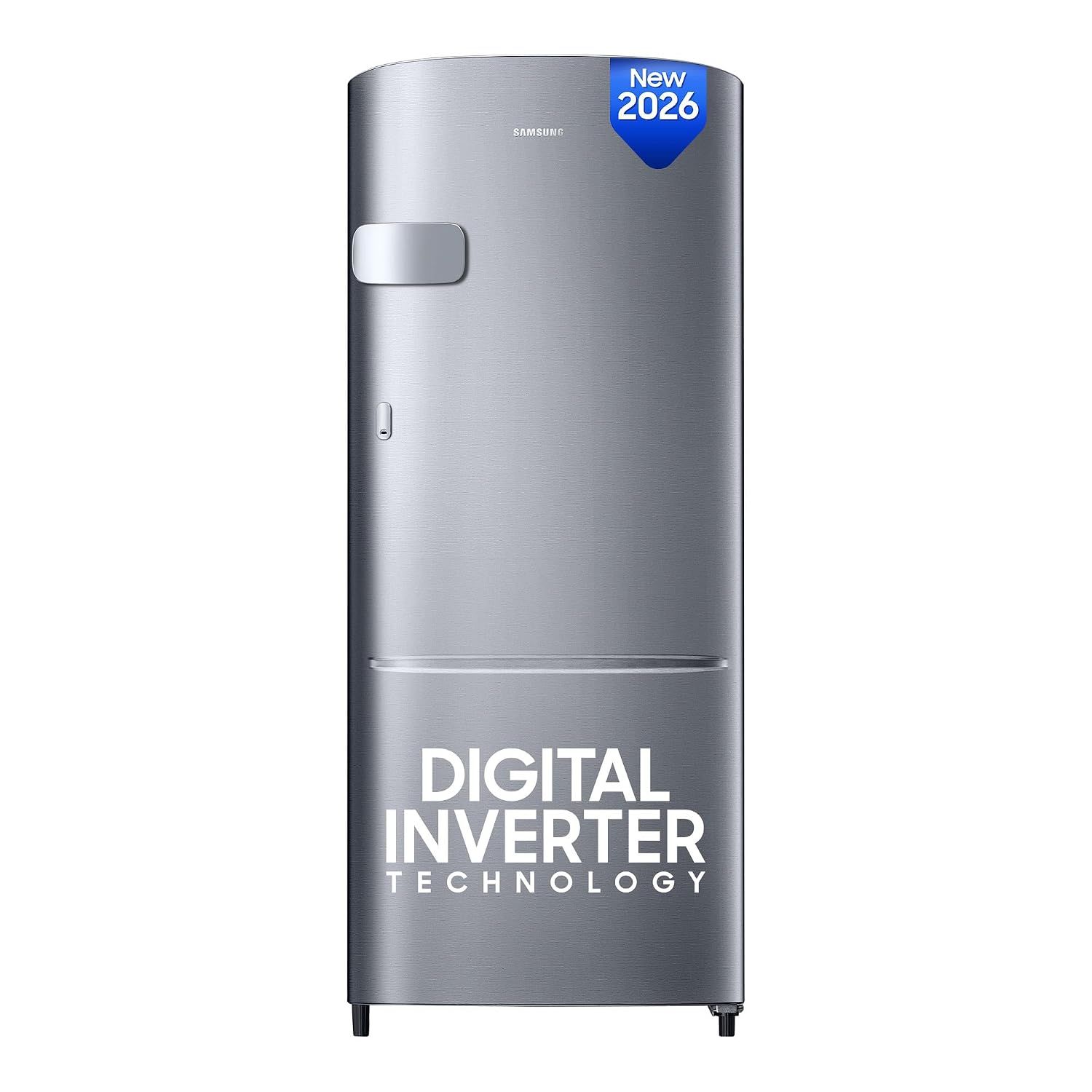 Samsung 183 L, 3 Star, Digital Inverter, Direct-Cool Single Door Refrigerator (RR20H1Y23S8/HL, Silver, Elegant Inox, Single Touch Defrost, 2026 Model) Samsung 183 L, 3 Star, Digital Inverter, Direct-Cool Single Door Refrigerator (RR20H1Y23S8/HL, Silver, 
