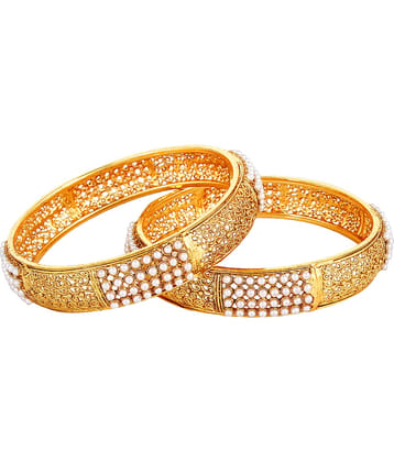 YouBella Golden Plated Bangle for Women (Golden )(YBBN_91088_2.6)