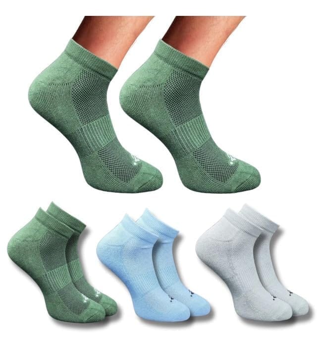 3_Pair Set Unisex Casual Cotton Printed Low Cut Socks (Multicolor)