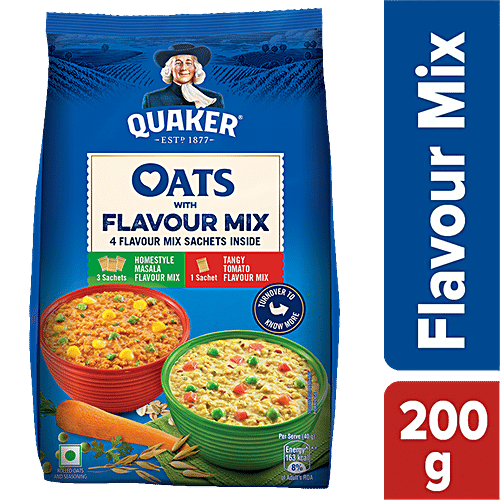Quaker Oats Breakfast Cereals - With Flavour Mix, Nutritious, Rich Source Of Energy, 200 g
