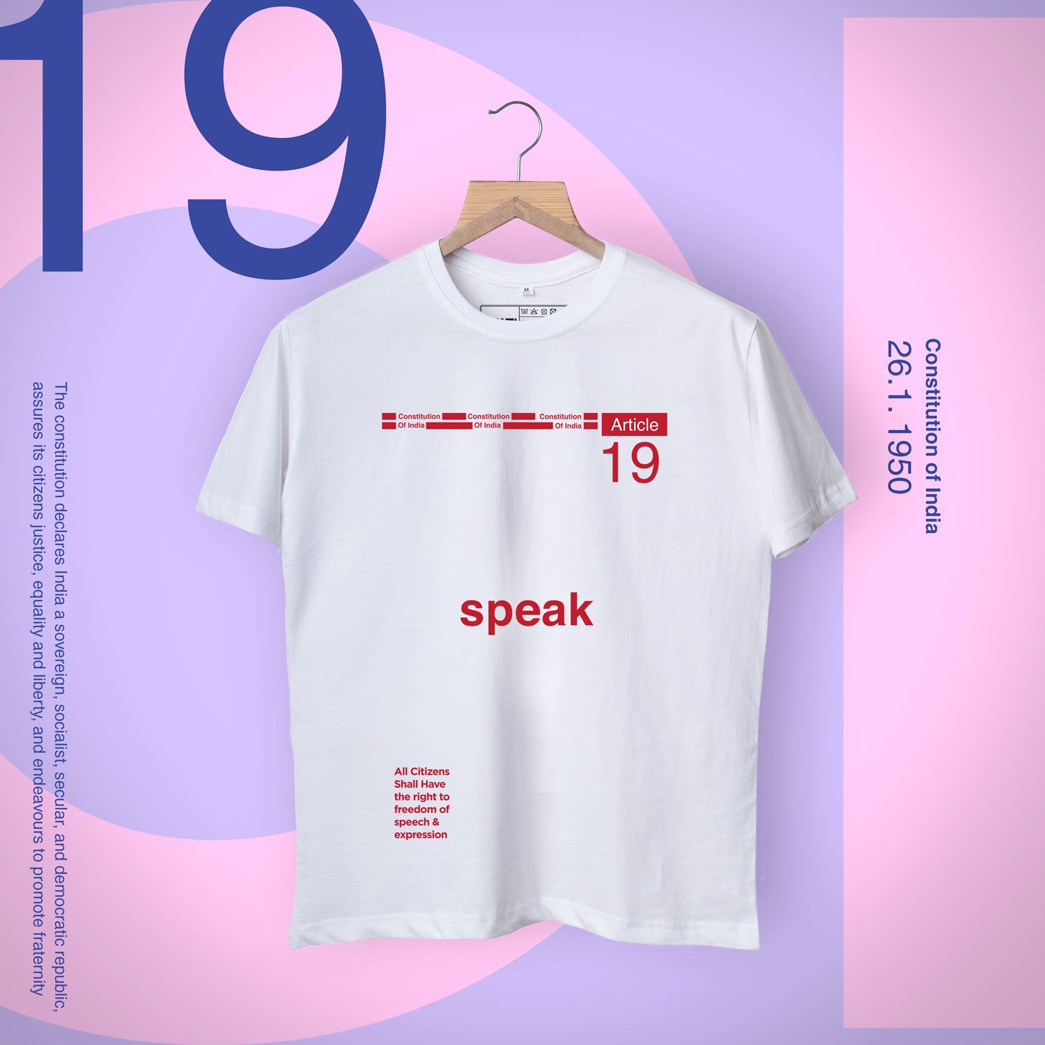 Constitution of India 'The Other Speak' Shirt-S