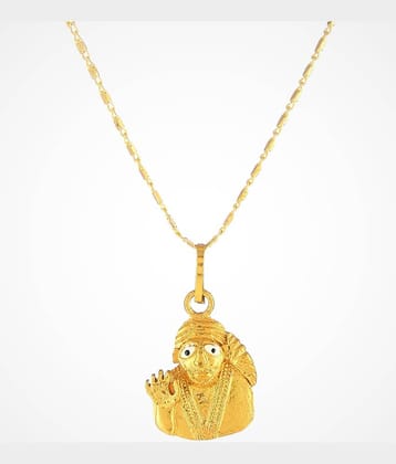 Darshini Designs - Golden Pendant ( Pack of 1 )