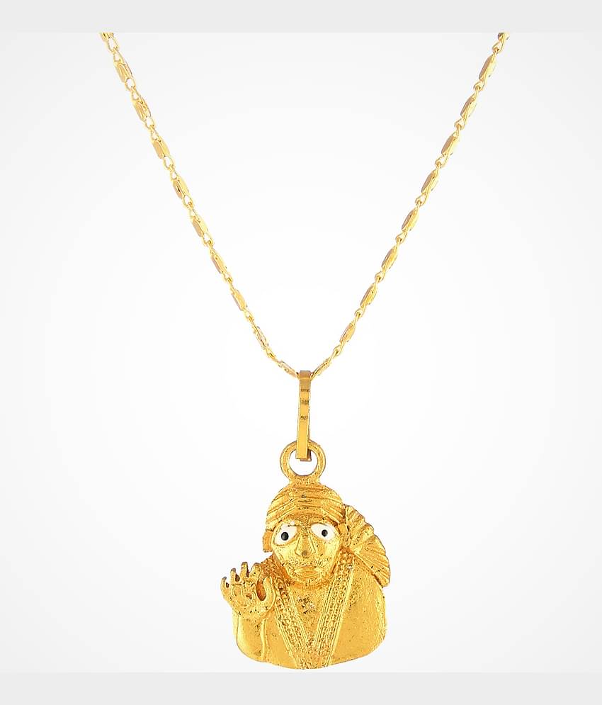 Darshini Designs - Golden Pendant ( Pack of 1 )