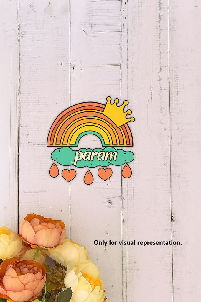 Dbeautify's DIY Personalized Rainbow Name Plate