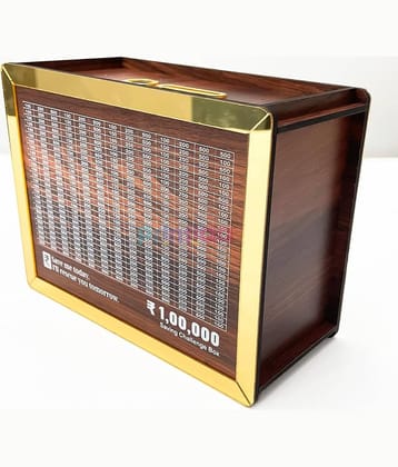 Midastra Engineered Wood Brown Others Piggy Bank ( Pack of 1 )