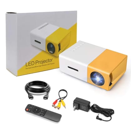 Portable LED Projector 1080p Full HD Mini Home Theater Projector with HDMI Cable