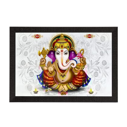 Lord Ganesha Satin Matt Texture UV Art Painting