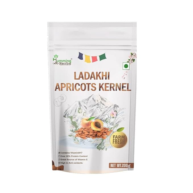 Humming Herbs Ladakhi Natural Apricot kernel Almond - Khumani Badam, 200 gm
