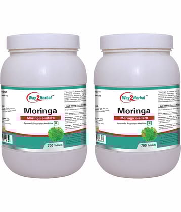 Way2Herbal Moringa Tablets 700 no.s Pack of 2