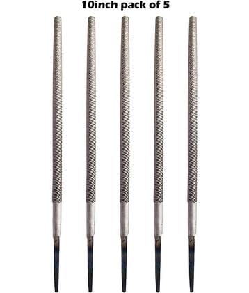 Round Engineer's File Tool 10Inch (250mm) (Pack Of 5) File & Rasp Round