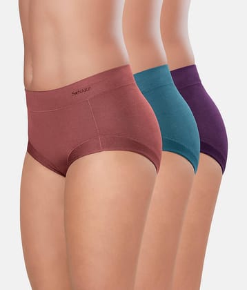 Sonari Pack of 3 Modal Solid Women's Hipster ( Multicolor ) 3151