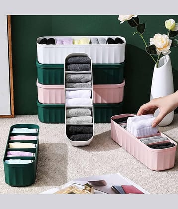 Dinely Plastic Multicolor Multi-Purpose Container ( Set of 4 )