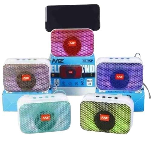 Mz M412spWireless Speaker (Portable Bluetooth Speaker) Mini Speaker Dynamic Thunder Sound with High Bass 5w Multicolor