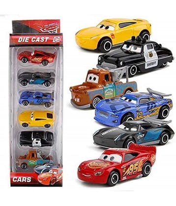 FEDIFU Mini Metal Die Cast Car Set of-6 Toy Vehicle Play Set Free Wheel High Speed Unbreakable Car for Kids, Small Racing Car for Exciting Playtime Adventures, Movie Vehicles Car for Kids