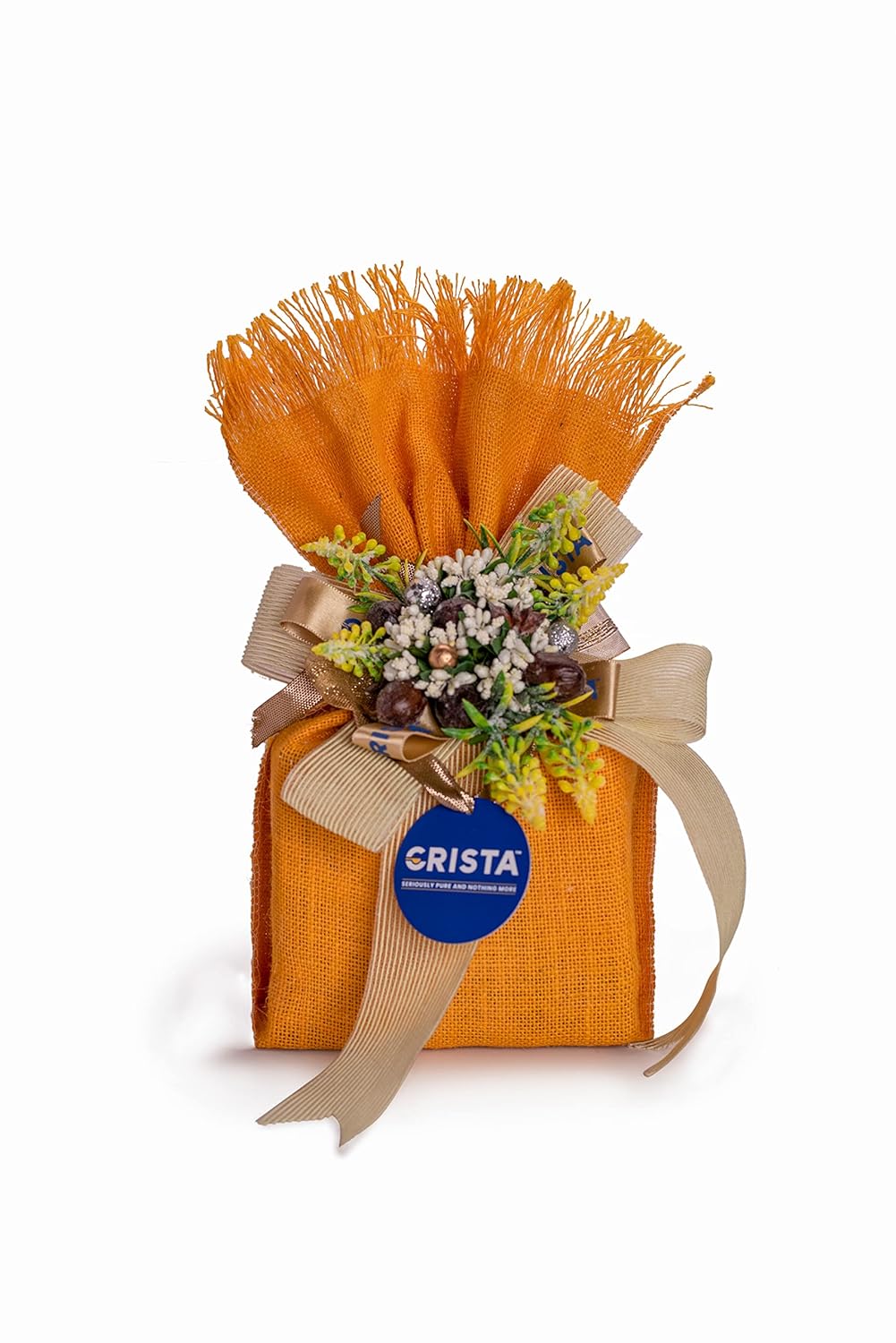 CRISTA Earthy Spice Potli - Yellow, Diwali Gift|Pure Spice Gifting, 375 gm - Pack of 4