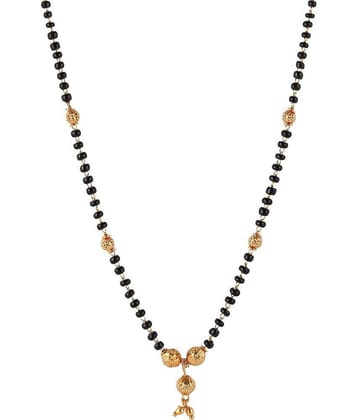 Jewellery StylishGold plated Wedding Mangalsutra Tanmaniya Necklace Black Beaded Mangalsutra Long chain