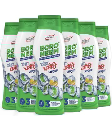 Nimson Boro Neem Cool Talcum Ghamori Nashak Prickly Heat Talc 600 gm Pack of 6