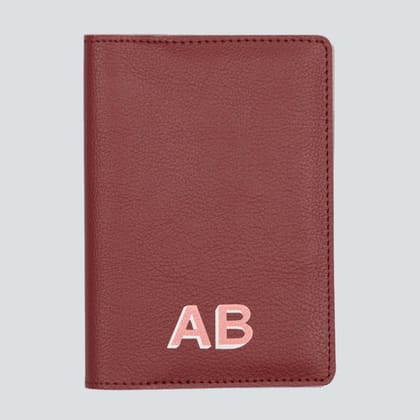 PERSONALISED PASSPORT COVER - PRINTED-Ruby Red