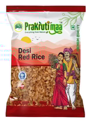 Prakrutimaa Red Rice (1Kg) | Nutrient-Rich Whole Grain Prakrutimaa Red Rice (1Kg) | Nutrient-Rich Whole Grain
