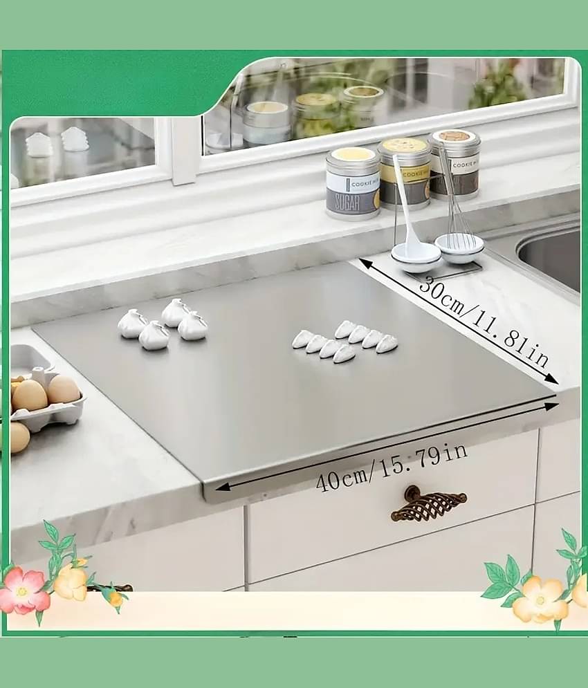 Anshri Premium Stainless Steel Countertop Chopping Board, Cutting Board(Set of 1)