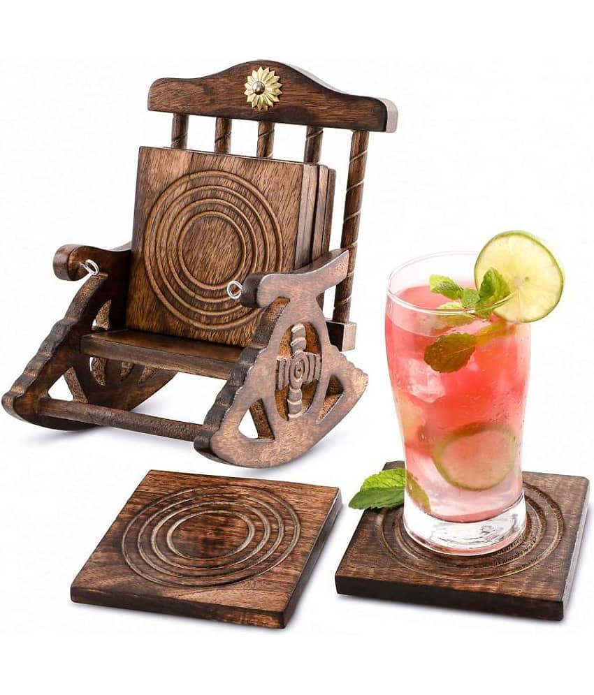 the furniture store Wood Square Coasters - Pack of 6