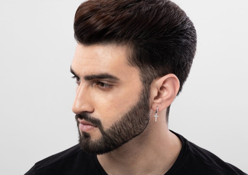 Cross Drop Earrings For Men (1 Pc Only)