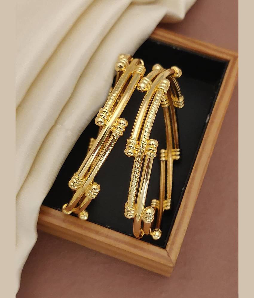 Shivay Fashion Gold Bangle Set ( Pack of 1 )