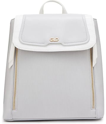 Globus - Light Grey PU Backpack ( 10 Ltrs )