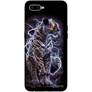 Yug Emporium Oppo A5s Mobile  Skin Sticker ( 3D Black Lion Theme Skin ) (Mobile Back Cover, Black)