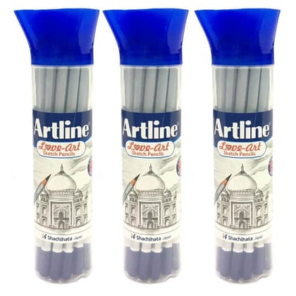 Artline Sketch Pencil Set Of 20 Jar (GRADE 2H X 3) | For Drawing, Sketching, Hatching, Shading | Ultra Dark and Super Smooth