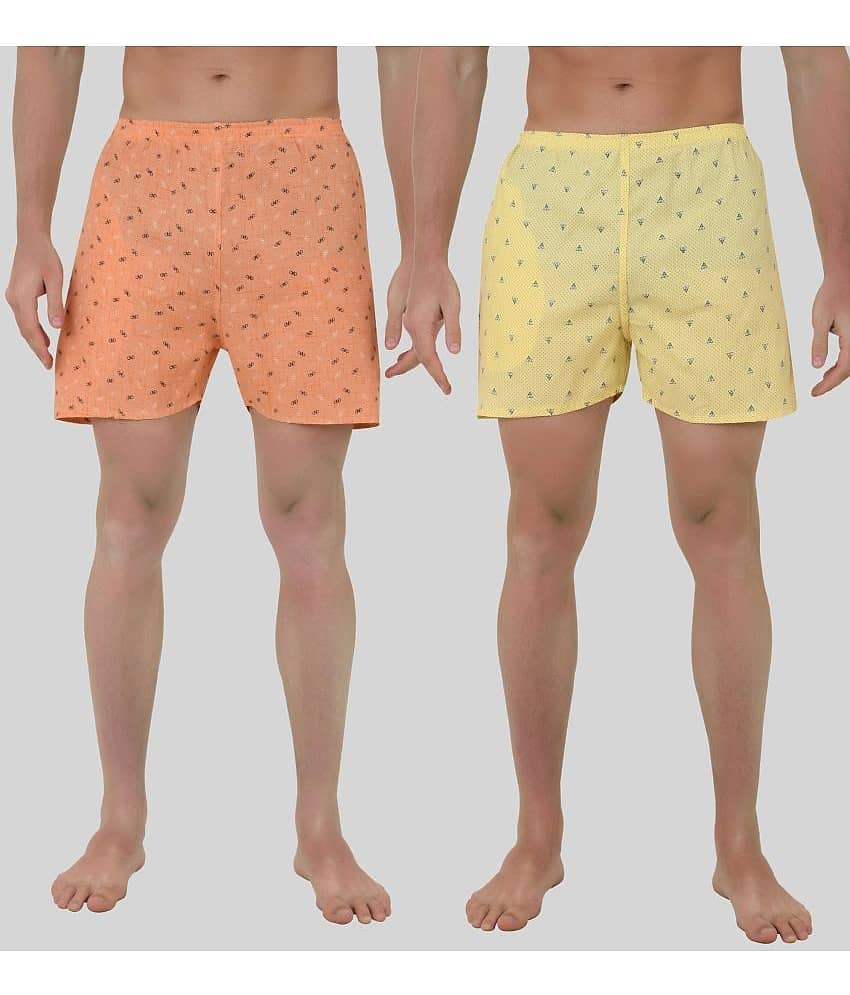Forbro Pack of 2 Cotton Blend Boxers For Men's ( Multicolor )