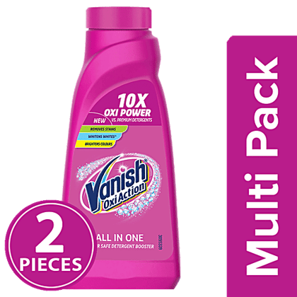 Vanish All In One Liquid Detergent Booster, 800 ml each (Pack of 2)