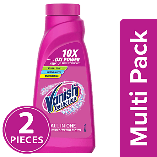 Vanish All In One Liquid Detergent Booster, 800 ml each (Pack of 2)