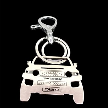 Toyota FJ Cruiser Keychain-Front View / Silver
