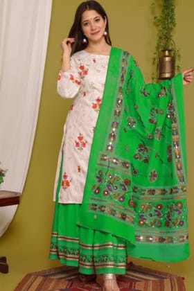 Coral Coloured Prints Kurta Set With Pant-S-36