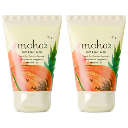 Moha Foot Cream for Dry & Cracked Feet | Deep Nourishment & Fast Healing Heel Repair Cream | Cooling & Vegan Formula with Aloe, Papaya, Peppermint & kapurkachri | Clinically Proven | Moisturizing Foot Cream for Rough Calloused Skin | Softening, Exfoliati