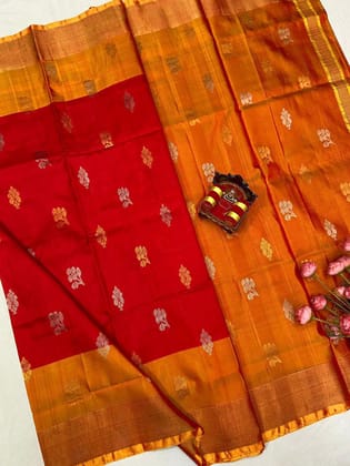 Red Uppada Butta Silk Saree