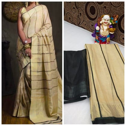 AWESOME LINEN COTTON PRINTED SAREE - ms1657