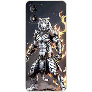 Yug Emporium Moto E13 Fighter lion 3D Premium Theme Full Back & Side Coverage (Mobile Back Cover, Multicolor)